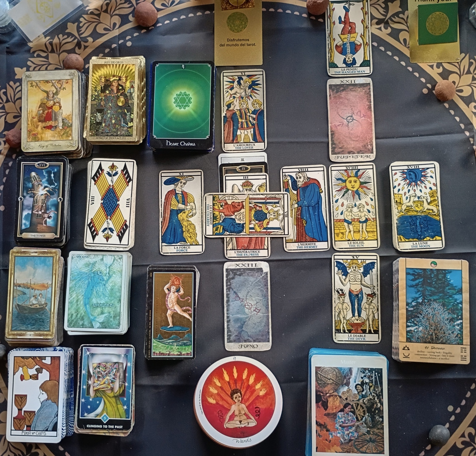 Enlarged authentic Tarot spread