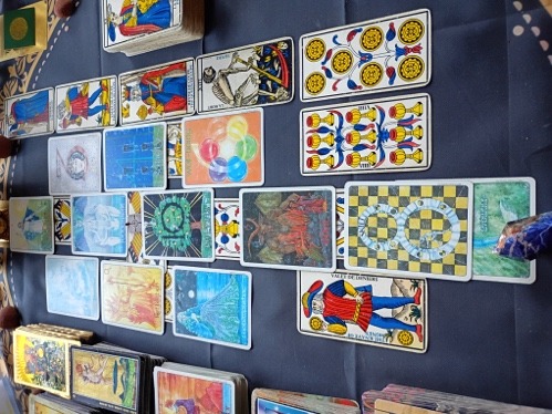 First view of Achmed’s October Tarot card layout